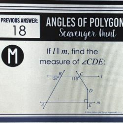 Angles of polygons scavenger hunt answer key