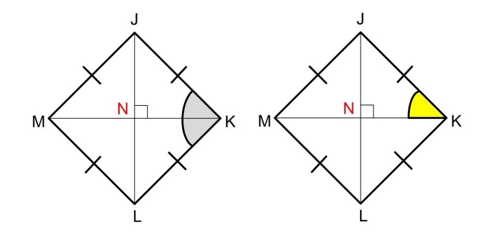 Rhombus diagonals intersect