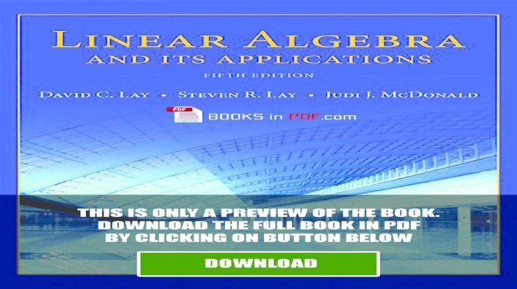 David c. lay linear algebra and its applications pdf