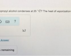 Heat of vaporization of isopropyl alcohol